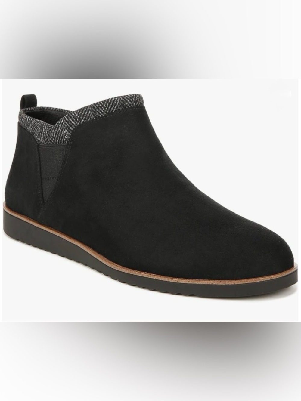 LifeStride Women’s Black Micro Suede Slip-On Ankle Shoe Size 7 Wide